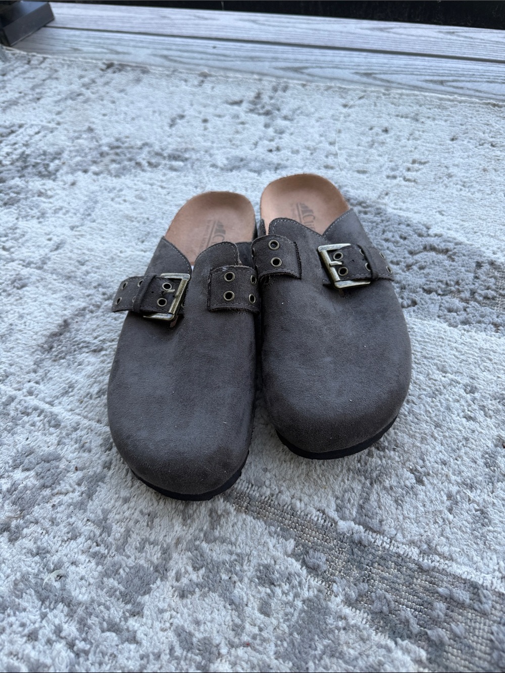 Cliffs by WHITE MOUNTAIN Dark Brown Suede Buckle Clogs BRAND NEW